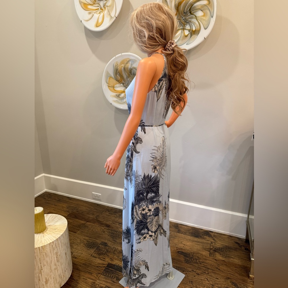 NEW MASSIMO DUTTI GORGEOUS ISLAND STYLE CLASSY MAXI DRESS W/A TIE AT THE WAIST - Picture 11 of 15